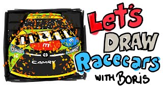 Let's Draw Race Cars with Boris at noon ET! Kyle Busch's firesuit and Championship Camry!!