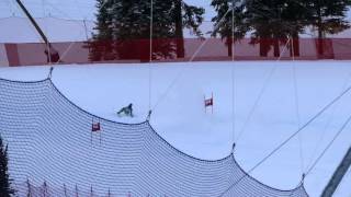 @justbourv​ Lake Louise A-Net Crash -- Slalom Tokyo Drift