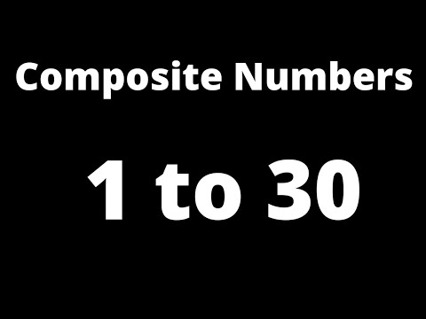 What are the composite numbers of 30?