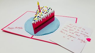 Birthday Cake pop up card tutorial | DIY pop up Cake card | Easy Birthday Card | DG Handmade