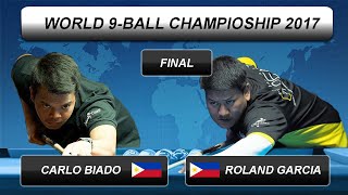 Carlo Biado vs Roland Garcia | World 9-BALL Champiosnhip 2017 | FINAL