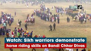 Watch: Sikh warriors demonstrate horse riding skills on Bandi Chhor Divas