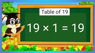 19x1=19 Multiplication,Table of nineteen, Multiplication of tables - MathsTables, kids learn tv