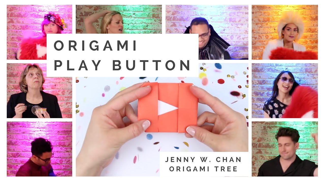 Origami Play Button Easy Making Tutorial Colors