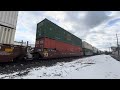 ns 6k4 with csx 3194 and 2 other ns trains in lebanon pa 1.11.25 first outing of 2025