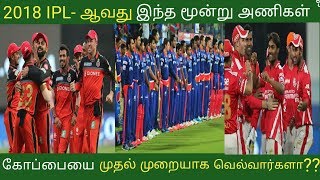 IPL 2018-ஆவது கோப்பையை வெல்வர்களா இந்த மூன்று அணிகள் - IPL 2018 Latest News in Tamil IPL 2018-ஆவது கோப்பையை வெல்வர்களா இந்த மூன்று அணிகள் - IPL 2018 Latest News in Tamil