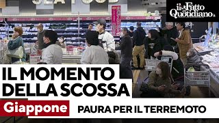 Terremoto in Giappone, il momento della scossa negli impressionanti video pubblicati sui social