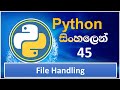 Python Tutorial - 46 | File Handling | OS Module | Sinhala