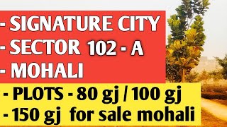 PLOT FOR SALE - 22.5 X 48 ( 120 GJ )  SECTOR 102-  A  KLV Signature city || Mohali Punjab ||