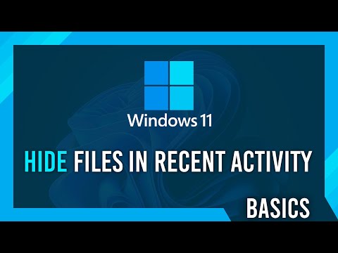 Show/Hide Files and Folders in Quick Access  Windows 11