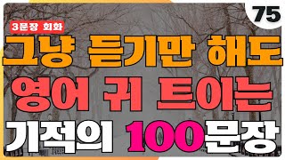 [ch75. 기초 생활영어회화] 원어민처럼 말하고 싶다면 | 이 영상 듣기만 하세요 | 영어 귀 트이는 영어표현 100문장 | 4회 반복 | 2시간 연속재생 | 한글발음 포함