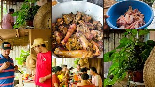 Frango Caipira e Polenta no Fogão a Lenha – O Sabor da Roça em um Almoço Delicioso!