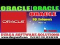 Oracle Tutorial || Oracle|Sql Subquery Part - 1 by basha