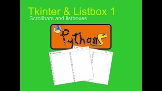 Python GUI with Tkinter and Listbox