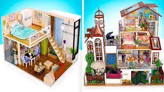 2 Cozy Miniature Houses || Assembling Cool Doll Houses