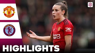 Manchester United vs Aston Villa | Highlights | FA Women's Super League 28-01-2024