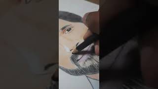 Allu Arjun colour pencil drawing | How to draw Allu Arjun #shorts