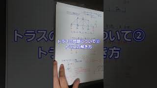 【23時から学べる】トラスの問題について②　トラスの解き方　#構造#一級建築士