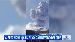 Continúa la alerta naranja por posible erupción del volcán Nevado del Ruiz
