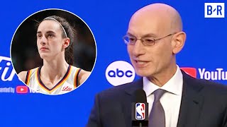 Adam Silver Says Caitlin Clark Foul Was a 'Welcome to the League' Moment in WNBA
