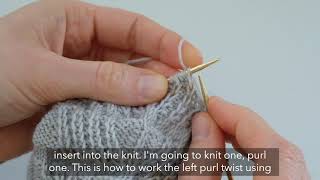 Right and Left Purl Twist Tutorial