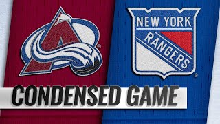 10/16/18 Condensed Game: Avalanche @ Rangers