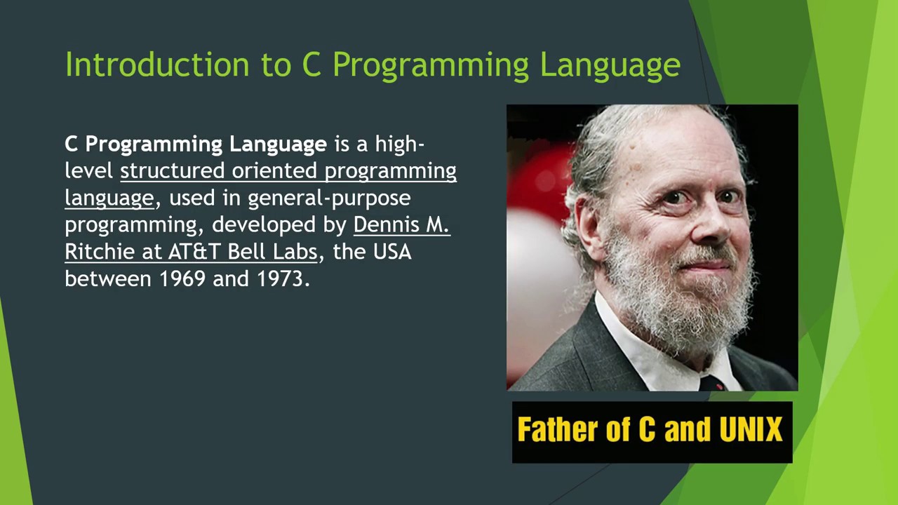 Introduction To C Programming Language - YouTube