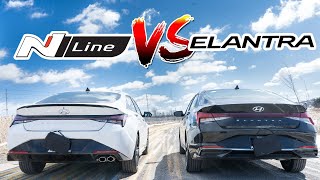 2021 Hyundai Elantra N-Line, is it faster and better? Elantra N-Line vs Elantra Ultimate Comparison!
