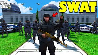 Franklin Becomes the Most DANGEROUS SWAT Officer in GTA 5! | SHINCHAN & CHOP