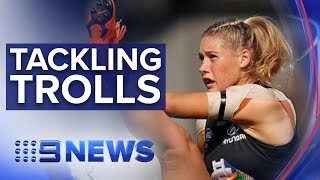 AFLW star Tayla Harris calls out troll comments as sexual assault | Nine News Australia