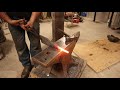 forging a timber framing slick with some forge welding