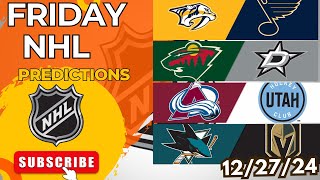 NHL Picks \u0026 Predictions Today 12/27/24 | NHL Picks Today 12/27/24 | Best NHL Bets