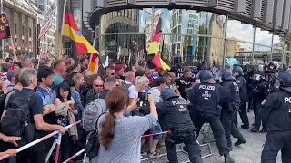 German police try to hold back 'Anti-corona' protesters | AFP