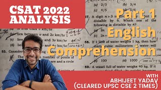 Prelims 2022 CSAT Analysis - English Comprehension Only