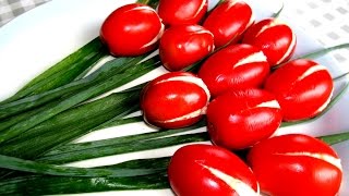 Tasty - tomatoes stuffed tomatoes TULIPS Salad recipe.