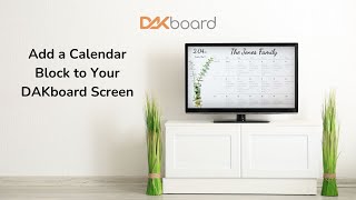 Add A Calendar Block to Your DAKboard Screen
