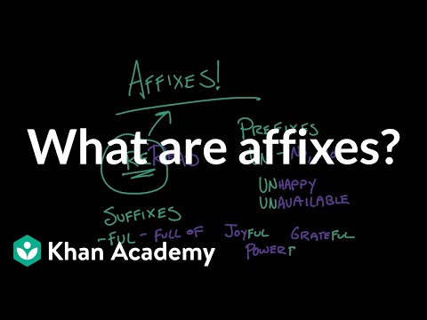 What is an affix in a word?