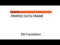 HOW TO PROFILE DATA FRAME | Project #project