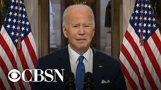 Biden blames Trump for January 6 riot in speech marking anniversary