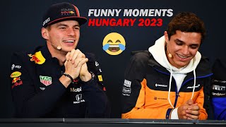 Funny Moments from Hungary GP 2023 Press Conference | Max Verstappen | Lando Norris | F1