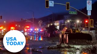 Flooding, mudslides hit areas charred by fire in Southern California | USA TODAY