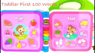 Teaching toddlers their first words using LeapFrog interactive book