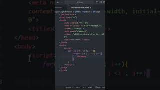 Triangle Alphabet Pattern Using JavaScript #shorts #javascript #sourcecode #starpatterns