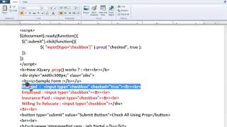 PROP METHOD IN JQUERY DEMO