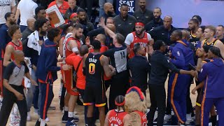 Zion Williamson 360 windmill dunk starts all in altercation at end of game vs Suns