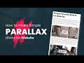 Simple Parallax Effects for Website | How to make Parallax Website using simpleparallax js
