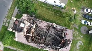 Drone video of blighted church in Lorain