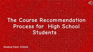 Course Request Process Presentation for High School Students 2020