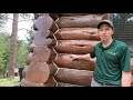 Staining and Chinking Exterior of 16 Year Old Log Home Part 3