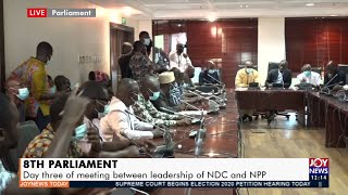 Live: NPP and NDC leaders in parliament discuss sitting positions - Joy News Today (14-1-21)